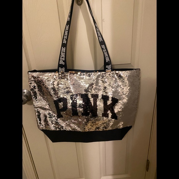 PINK Victoria's Secret Handbags - Victoria Secret PINK Sparkly Tote Bag